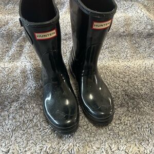 Hunter Kids Black Rain Boots